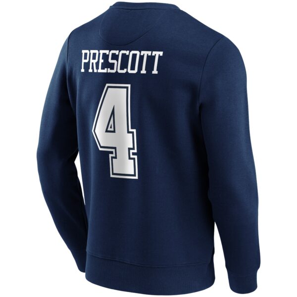 Dallas Cowboys Home Name & Number Crew Sweatshirt - Dak Prescott - Mens - Image 2