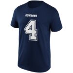 Dallas Cowboys Home Name & Number T-Shirt - Dak Prescott - Mens