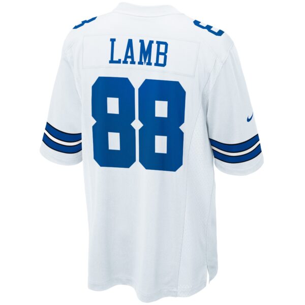 Dallas Cowboys Nike Game Road Jersey - White - CeeDee Lamb - Mens - Image 2