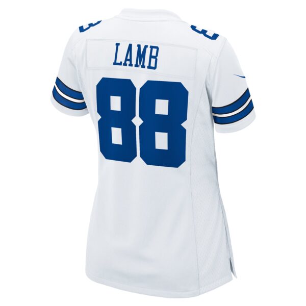 Dallas Cowboys Nike Road Game Jersey - White - CeeDee Lamb - Womens - Image 3