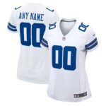 Dallas Cowboys Nike Road Game Jersey - White - Custom - Womens