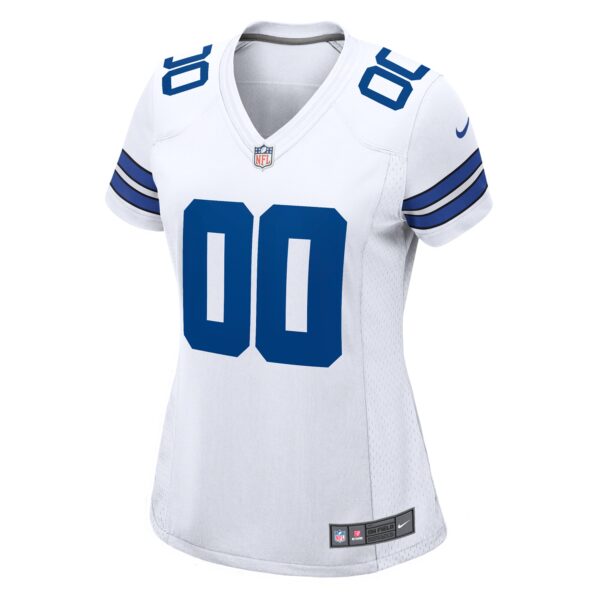 Dallas Cowboys Nike Road Game Jersey - White - Custom - Womens - Image 2