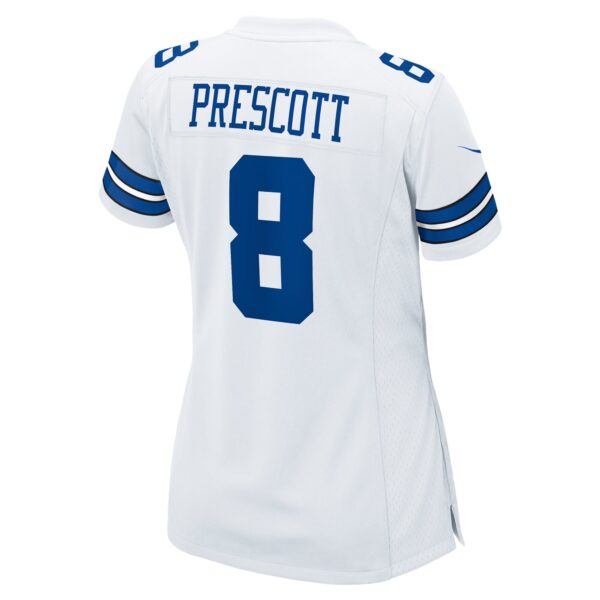 Dallas Cowboys Nike Road Game Jersey - White - Dak Prescott - Womens - Image 3