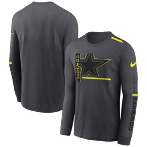 Dallas Cowboys Nike VOLT Long Sleeve Dri Fit Cotton T-Shirt - Mens