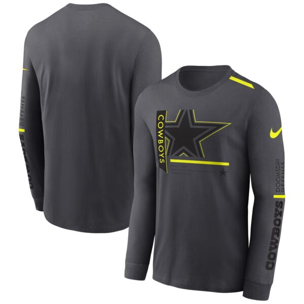 Dallas Cowboys Nike VOLT Long Sleeve Dri Fit Cotton T-Shirt - Mens