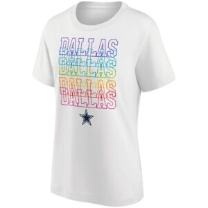 Dallas Cowboys Pride Graphic T-Shirt - White - Womens