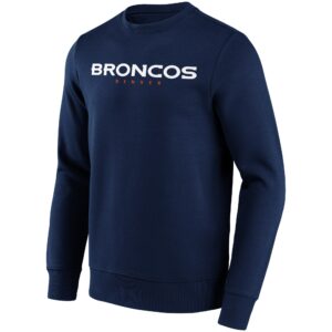 Denver Broncos Alternate Colour Wordmark Crew Sweatshirt - Mens