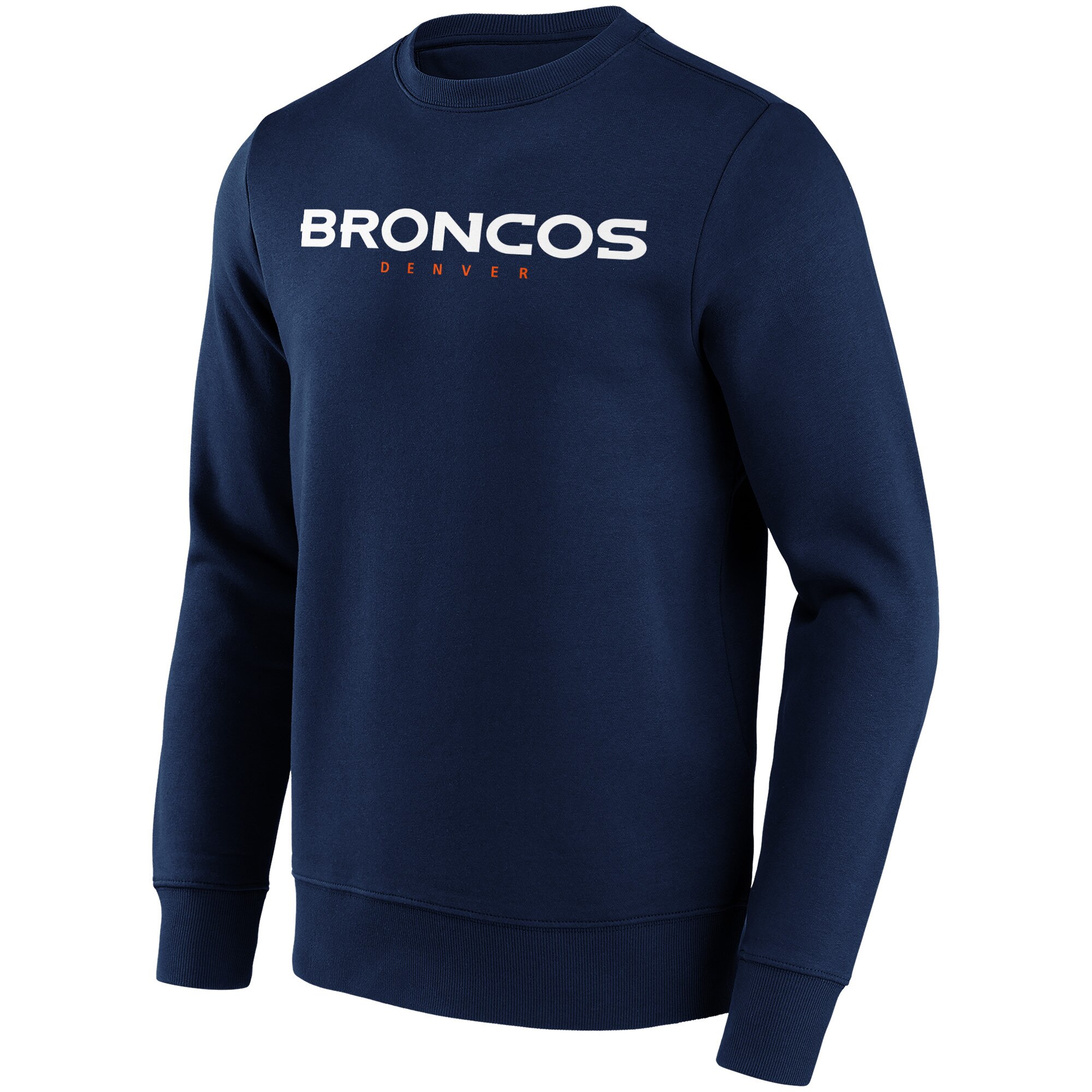 Denver Broncos Alternate Colour Wordmark Crew Sweatshirt - Mens