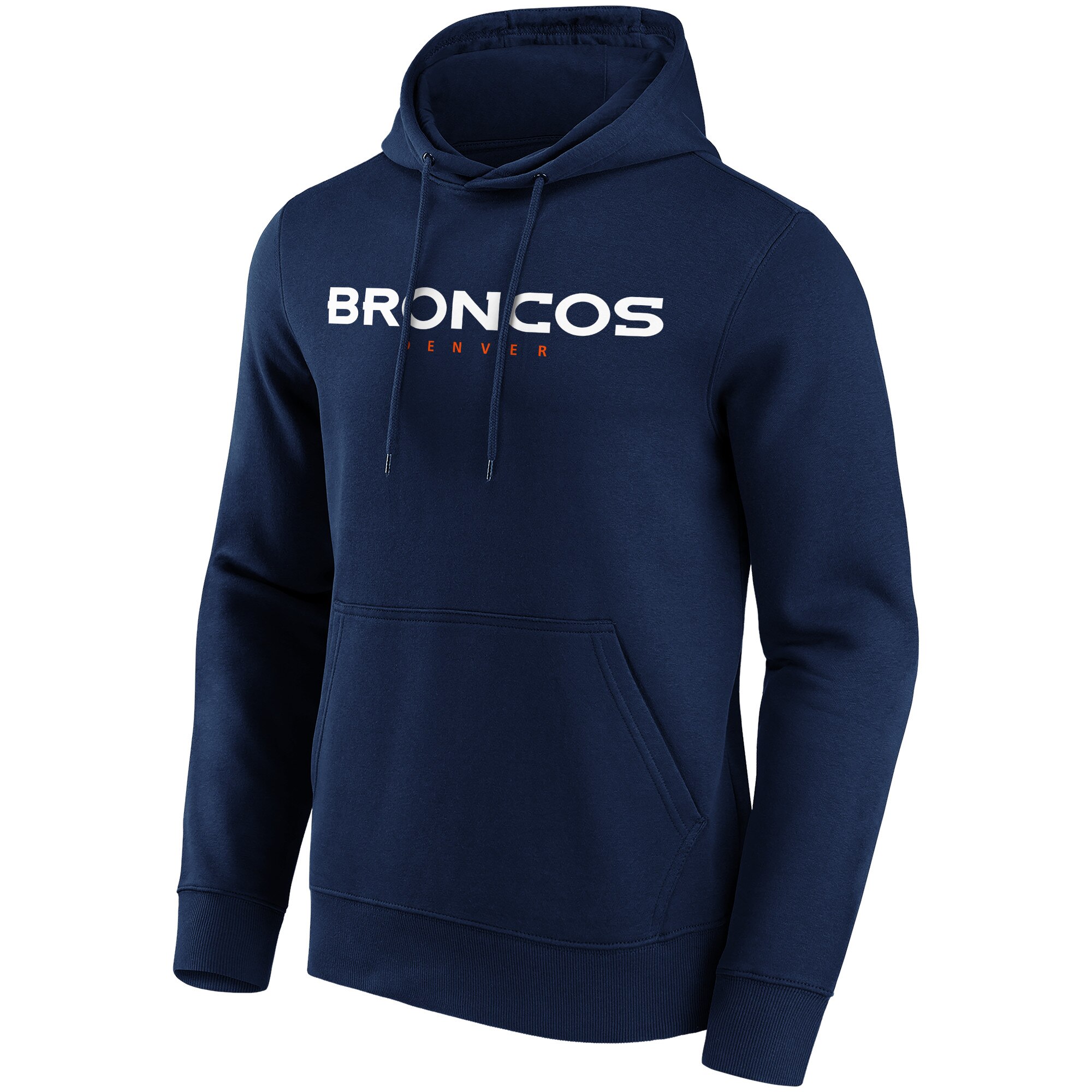 Denver Broncos Alternate Colour Wordmark Hoodie - Mens - Big & Tall