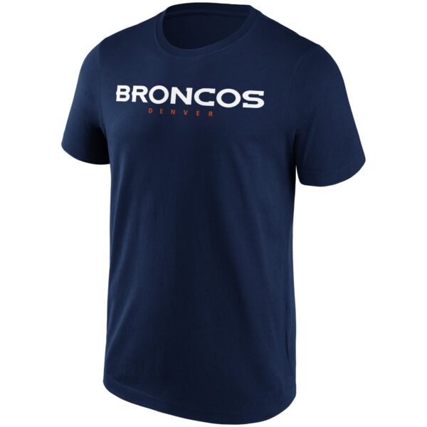 Denver Broncos Alternate Colour Wordmark T-Shirt - Mens - Big & Tall