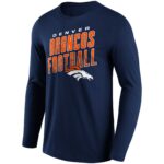 Denver Broncos Facemask Iconic Hometown Graphic Long Sleeve T-Shirt - Mens