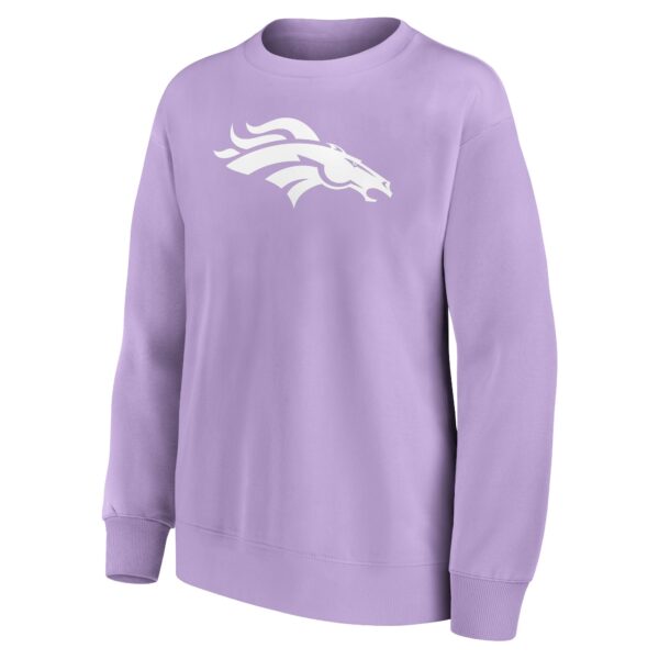 Denver Broncos Mono Logo Graphic Oversized Crew Sweatshirt - Womens - Image 2