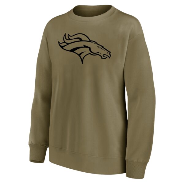 Denver Broncos Mono Logo Graphic Oversized Crew Sweatshirt - Womens - Image 2