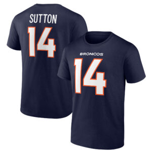 Denver Broncos Name & Number Graphic T-Shirt - Courtland Sutton 14 - Mens