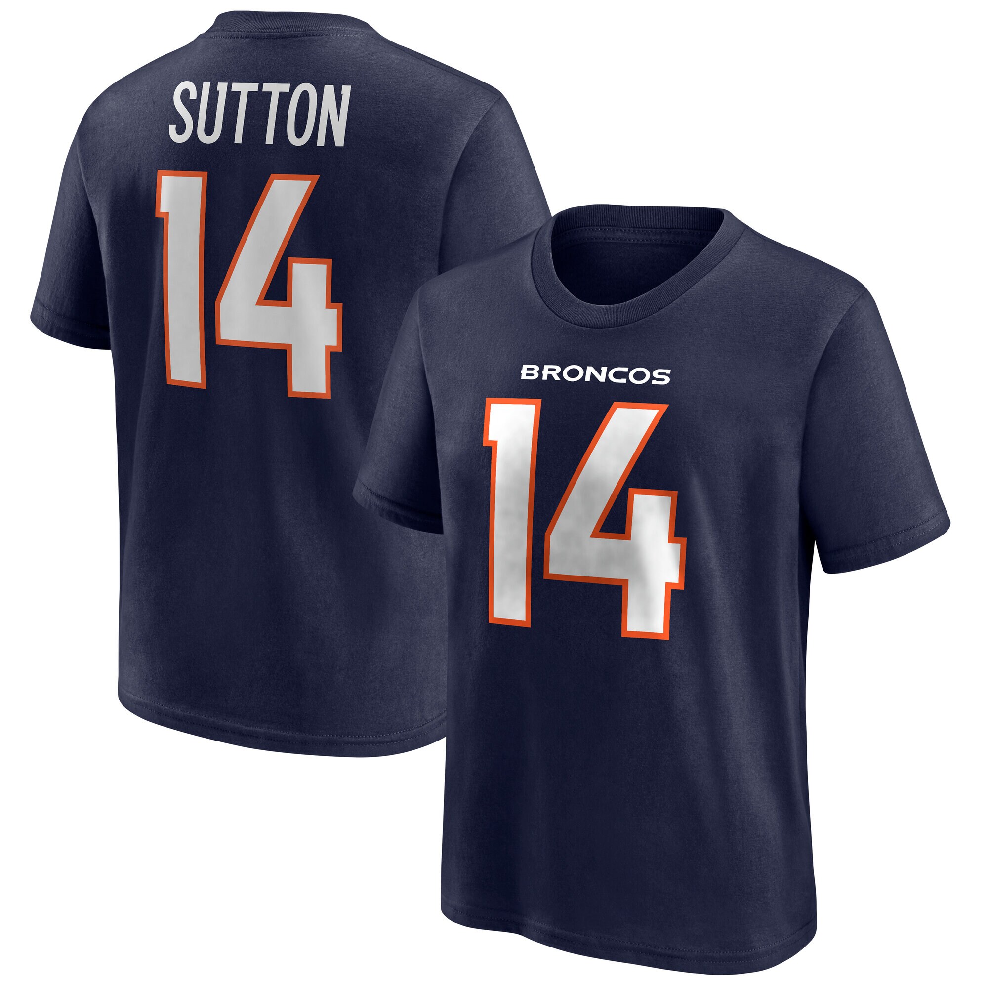 Denver Broncos Name & Number Graphic T-Shirt - Courtland Sutton 14 - Youth