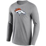 Denver Broncos Neutral Colour Logo Long Sleeve T-Shirt - Mens