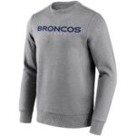 Denver Broncos Neutral Colour Wordmark Crew Sweatshirt - Mens