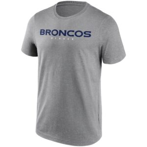 Denver Broncos Neutral Colour Wordmark T-Shirt - Mens - Big & Tall
