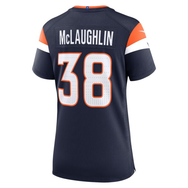 Denver Broncos Nike Alternate Game Jersey - Navy - Jaleel McLaughlin - Womens - Image 3