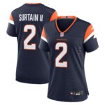 Denver Broncos Nike Alternate Game Jersey - Navy - Patrick Surtain II - Womens