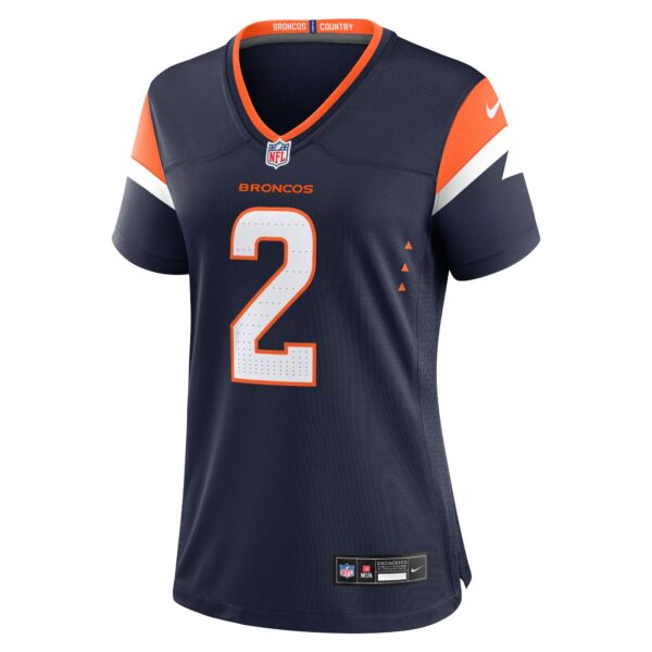 Denver Broncos Nike Alternate Game Jersey - Navy - Patrick Surtain II - Womens - Image 2