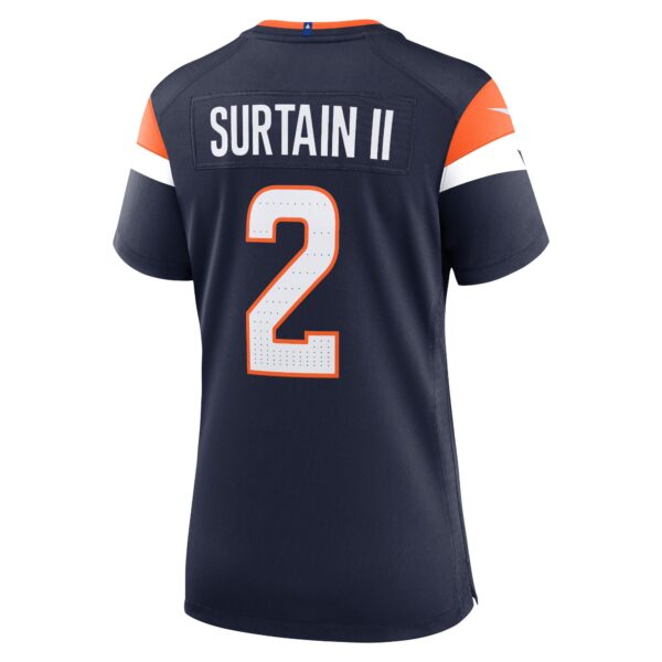 Denver Broncos Nike Alternate Game Jersey - Navy - Patrick Surtain II - Womens - Image 3