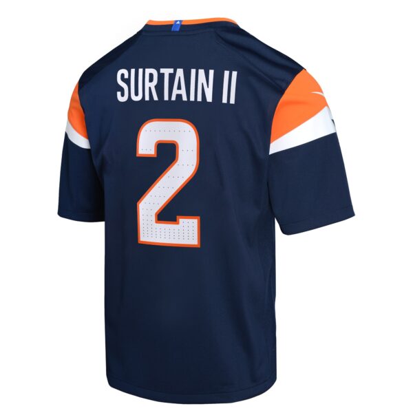 Denver Broncos Nike Alternate Game Jersey - Navy - Patrick Surtain II - Youth - Image 3