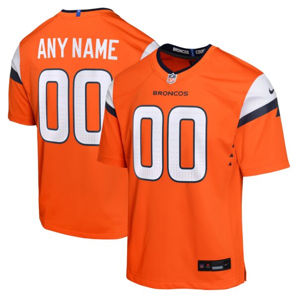 Denver Broncos Nike Game Team Colour Jersey - Custom - Youth