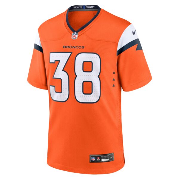 Denver Broncos Nike Home Game Jersey - Orange - Jaleel McLaughlin - Mens - Image 2