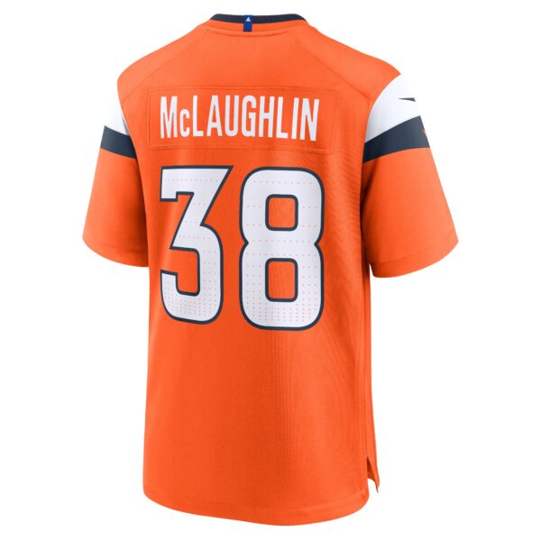 Denver Broncos Nike Home Game Jersey - Orange - Jaleel McLaughlin - Mens - Image 3