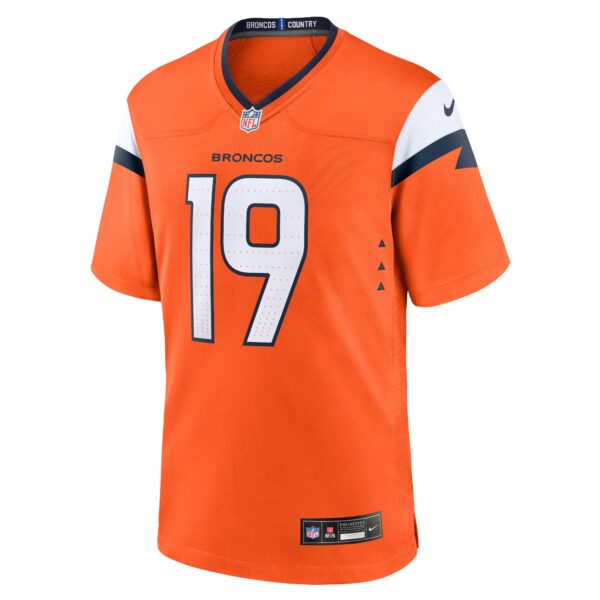 Denver Broncos Nike Home Game Jersey - Orange - Marvin Mims Jr. - Mens - Image 2