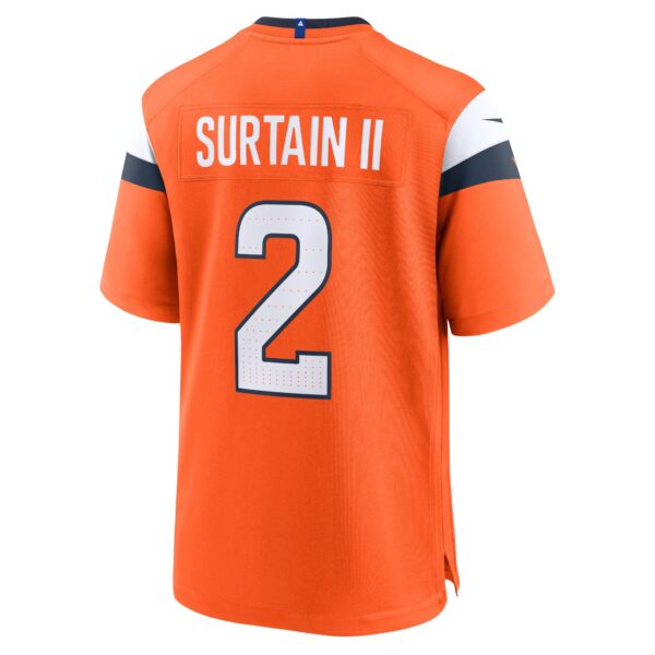Denver Broncos Nike Home Game Jersey - Orange - Patrick Surtain II - Mens - Image 3