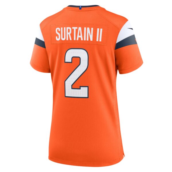 Denver Broncos Nike Home Game Jersey - Orange - Patrick Surtain II - Womens - Image 3
