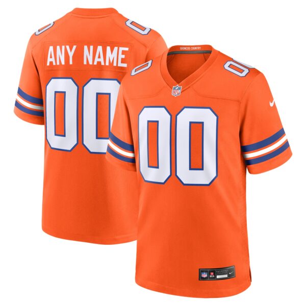 Denver Broncos Nike Mile High Collection 1977 Throwback Jersey - Custom - Mens