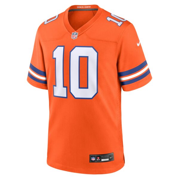 Denver Broncos Nike Mile High Collection 1977 Throwback Jersey - Orange - Bo Nix - Mens - Image 2