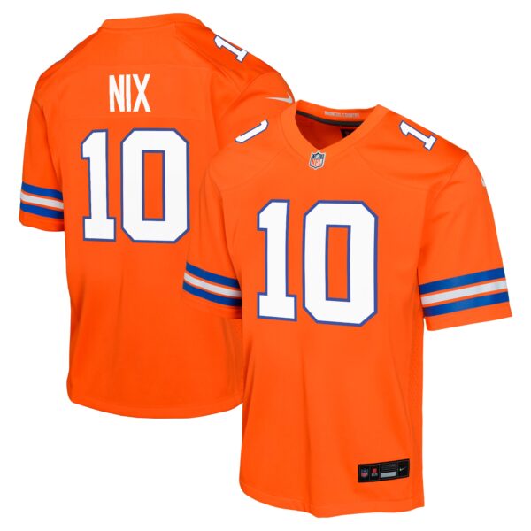 Denver Broncos Nike Mile High Collection 1977 Throwback Jersey - Orange - Bo Nix - Youth