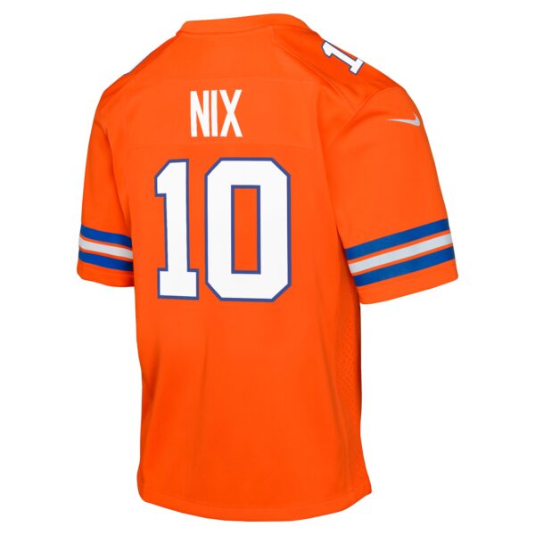 Denver Broncos Nike Mile High Collection 1977 Throwback Jersey - Orange - Bo Nix - Youth - Image 3