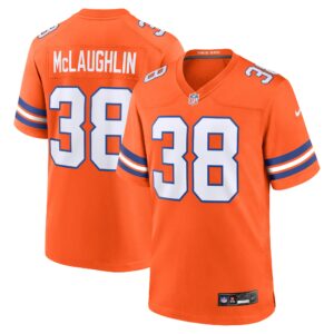 Denver Broncos Nike Mile High Collection 1977 Throwback Jersey - Orange - Jaleel McLaughlin - Mens