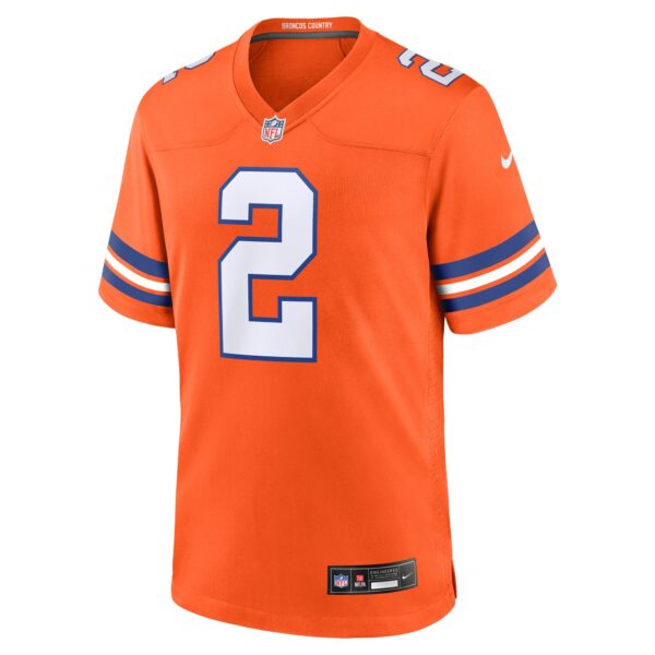 Denver Broncos Nike Mile High Collection 1977 Throwback Jersey - Orange - Patrick Surtain II - Mens - Image 2