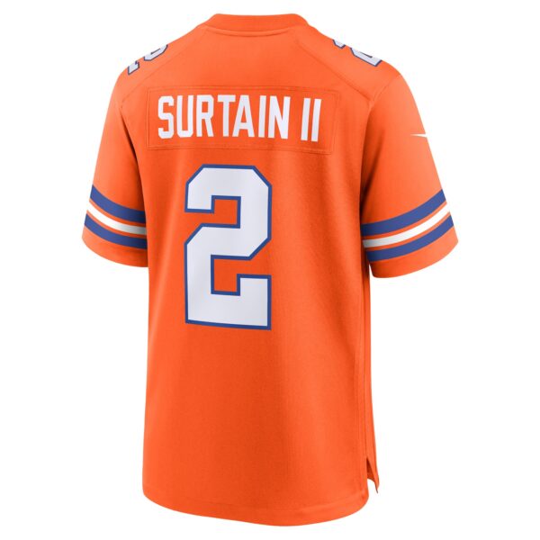 Denver Broncos Nike Mile High Collection 1977 Throwback Jersey - Orange - Patrick Surtain II - Mens - Image 3