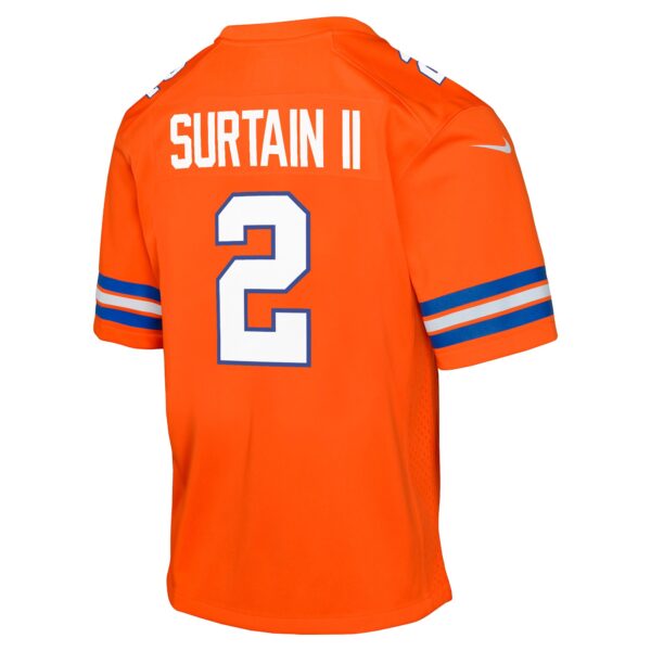 Denver Broncos Nike Mile High Collection 1977 Throwback Jersey - Orange - Patrick Surtain II - Youth - Image 3