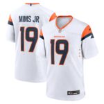 Denver Broncos Nike Road Game Jersey - White - Marvin Mims Jr. - Mens