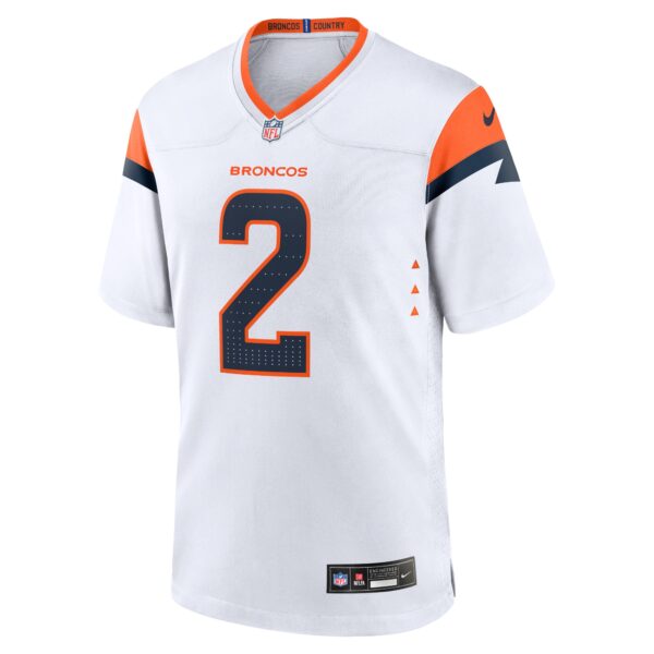 Denver Broncos Nike Road Game Jersey - White - Patrick Surtain II - Mens - Image 2