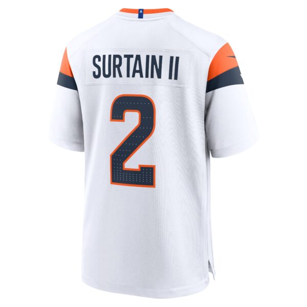 Denver Broncos Nike Road Game Jersey - White - Patrick Surtain II - Mens - Image 3