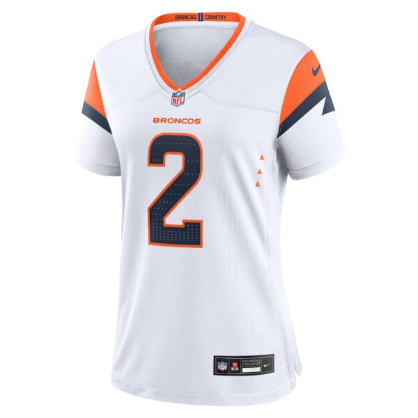 Denver Broncos Nike Road Game Jersey - White - Patrick Surtain II - Womens - Image 2