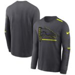 Denver Broncos Nike VOLT Long Sleeve Dri Fit Cotton T-Shirt - Mens
