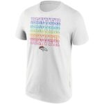Denver Broncos Pride Graphic T-Shirt - White - Mens