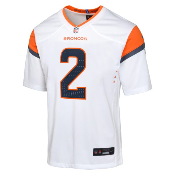 Denver Broncos Road Game Jersey - White - Patrick Surtain II - Youth - Image 2