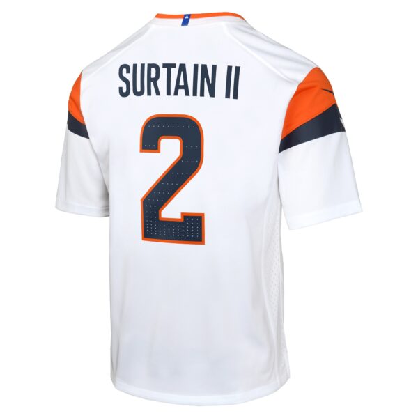 Denver Broncos Road Game Jersey - White - Patrick Surtain II - Youth - Image 3