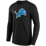 Detroit Lions Alternate Colour Logo Long Sleeve T-Shirt - Mens